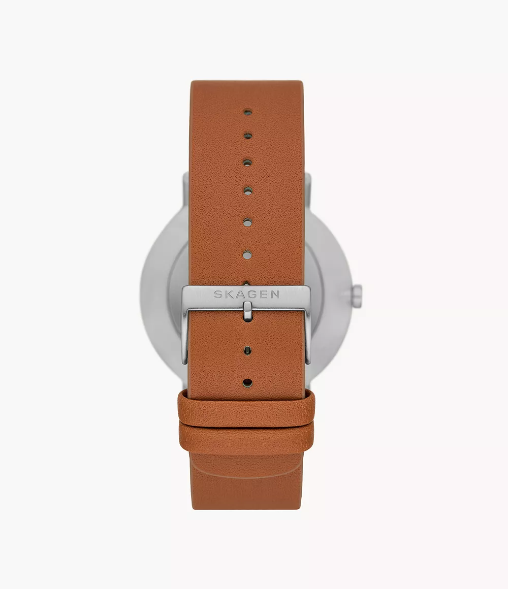 Skagen Brown Kuppel - Sub-Second Watch SKW6888 Leather Two-Hand