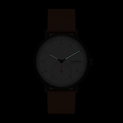 Kuppel Two-Hand Sub-Second Brown Leather Watch SKW6889 - Skagen