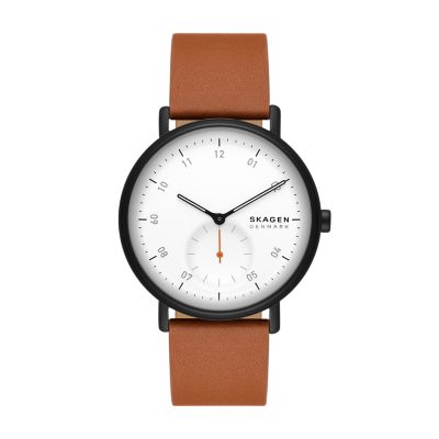 Kuppel Two-Hand Sub-Second Brown Leather Watch SKW6889 - Skagen