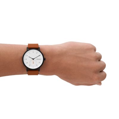 Skagen Sub-Second Watch SKW6889 Kuppel - Leather Brown Two-Hand