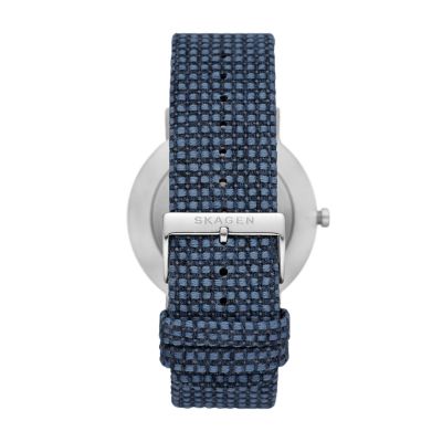 Blue Sub-Second Kuppel Two-Hand Watch Wool Kvadrat SKW6894 Skagen -