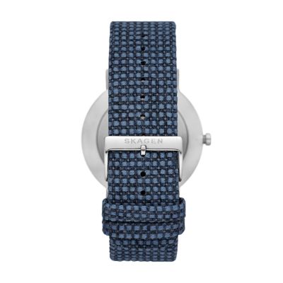 Kuppel Two-Hand Sub-Second Blue Kvadrat Wool Watch - SKW6894