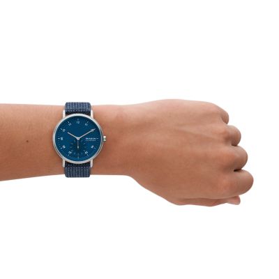 - Two-Hand Wool Watch Kvadrat Skagen Kuppel Blue Sub-Second SKW6894