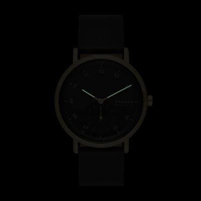 Kuppel Two-Hand Sub-Second Black Leather Watch SKW6896 - Skagen