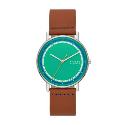 Signatur Skagen Blue - SKW6901 Three-Hand Leather Watch