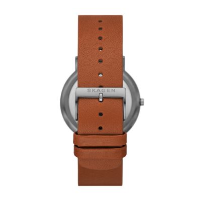 Signatur Three-Hand Luggage Leather Watch SKW6899 - Skagen