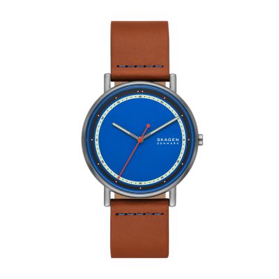 SIGNATUR 三針 ラゲッジレザーウォッチ SKW6899 - Skagen