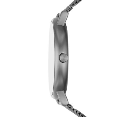 Signatur Three-Hand Charcoal Stainless Steel Watch Skagen Mesh - SKW6900