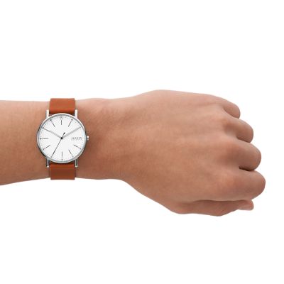 Signatur Three-Hand Luggage Leather Watch