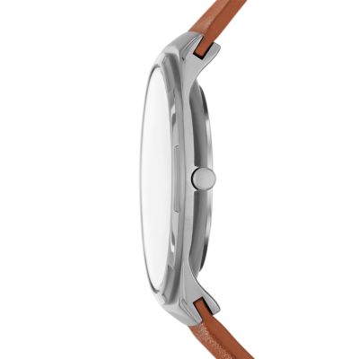 SKW6906 Melbye - Leather Three-Hand Titanium Watch Skagen Day-Date Luggage