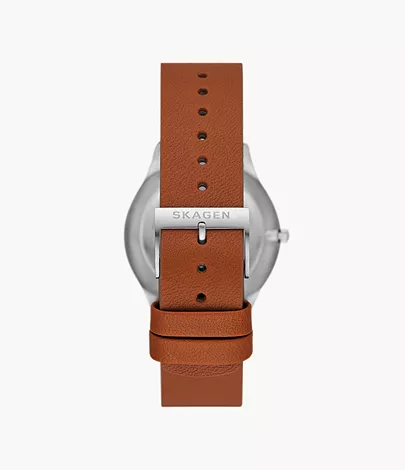Sundby Three-Hand Date Luggage Leather Watch SKW6908 - Skagen