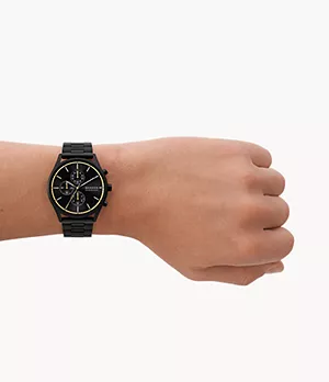 Holst Chronograph Black Stainless Steel Watch