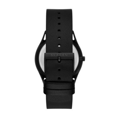 Holst Multifunction Black Leather Watch Skagen SKW6911 