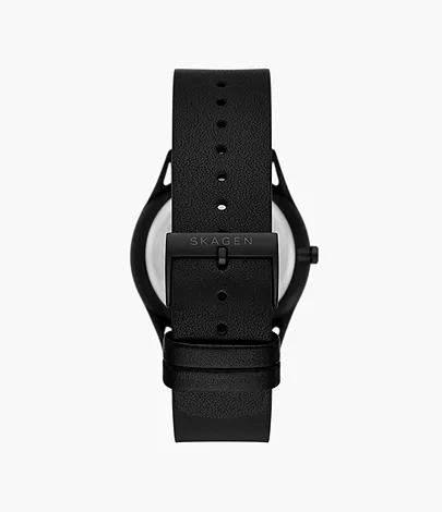 Holst Multifunction Black Leather Watch SKW6911 - Skagen
