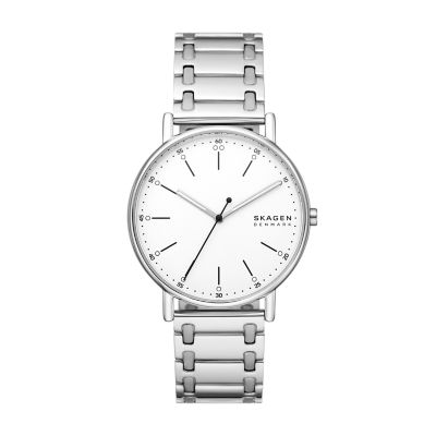 Signatur Three-Hand Silver Stainless Steel Bracelet Watch SKW6912