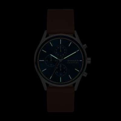 Holst Chronograph Luggage Leather Watch SKW6916 - Skagen