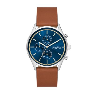 Holst Chronograph Luggage Leather Watch