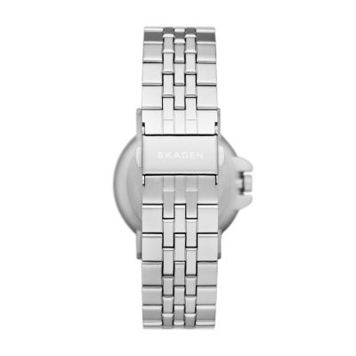 Signatur Sport Three-Hand Date Silver Stainless Steel Bracelet 