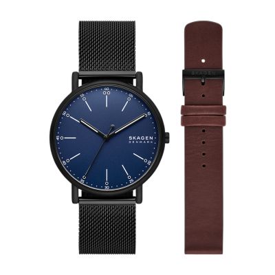 Skagen black mesh watch sale