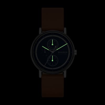 Signatur マルチファンクション ブラウンレザーウォッチ SKW6943 - Skagen