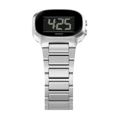 Mellem デジタル シルバー ステンレススチールウォッチ SKW6948 - Skagen