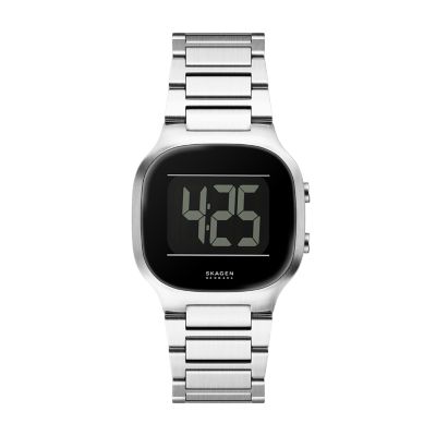 Mellem デジタル シルバー ステンレススチールウォッチ SKW6948 - Skagen