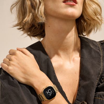 Mellem デジタル ゴールド ステンレススチールウォッチ SKW6949 - Skagen