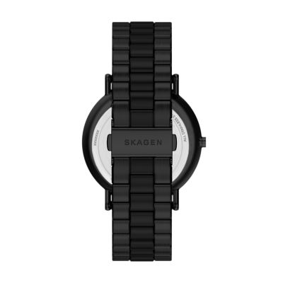 Signatur Three-Hand Black Stainless Steel Watch SKW6952 - Skagen