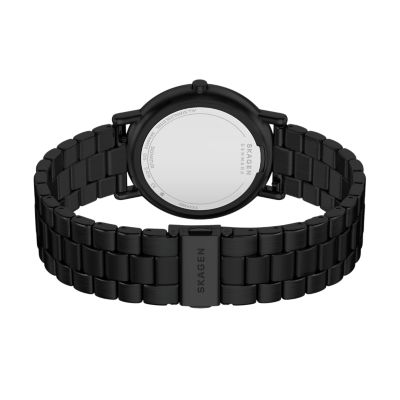Signatur Three-Hand Black Stainless Steel Watch SKW6952 - Skagen