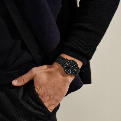 Signatur Three-Hand Black Stainless Steel Watch SKW6952 - Skagen