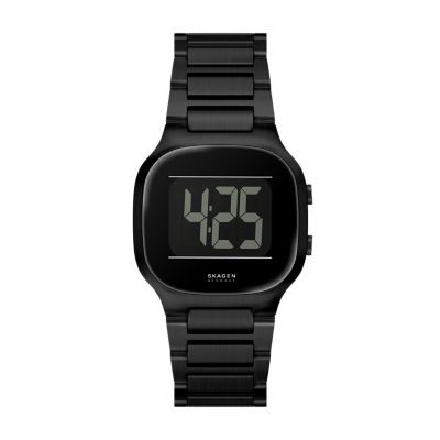 Mellem Digital Black Stainless Steel Watch