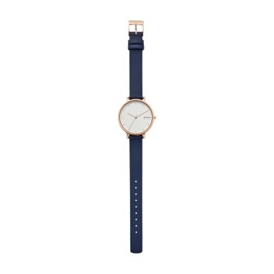 Skagen hagen leather on sale watch