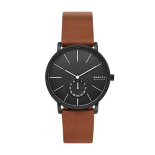 Hagen Three-Hand Brown Leather Watch