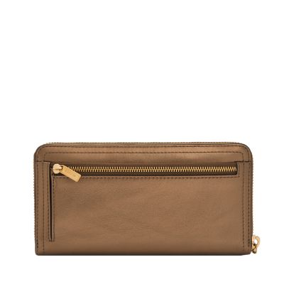 Fossil zip hot sale around clutch