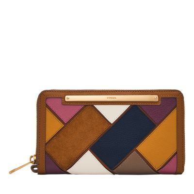 Liza zip best sale clutch fossil