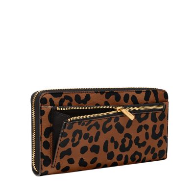 Fossil leopard wallet clearance