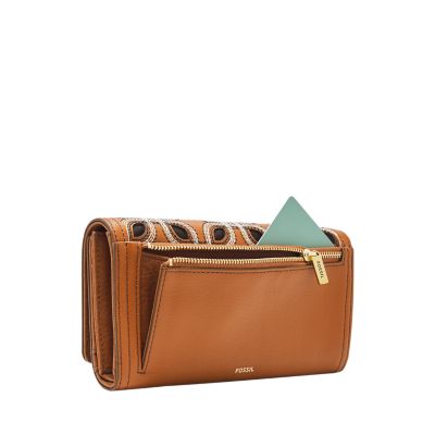 Logan flap sale clutch fossil