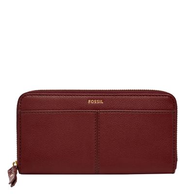 Fossil store zip clutch