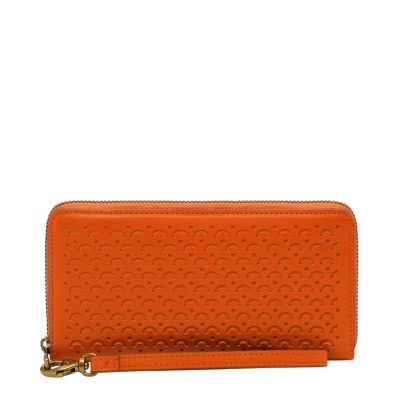 Logan zip best sale around clutch fossil