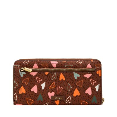 fossil sydney zip phone wallet