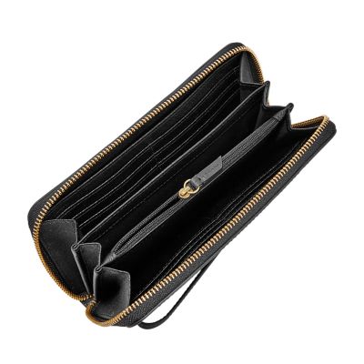 Emma RFID Large Zip Clutch - Fossil