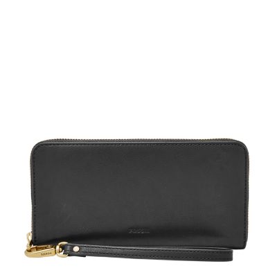 Emma RFID Large Zip Clutch - Fossil