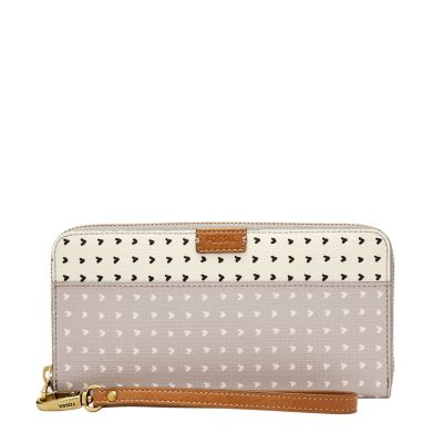 Fossil emma hot sale zip clutch