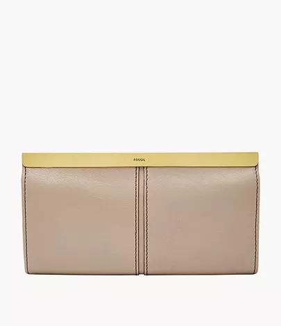 Fossil Kayla Frame Clutch Light Taupe Fossil Kayla Frame Clutch Light Taupe