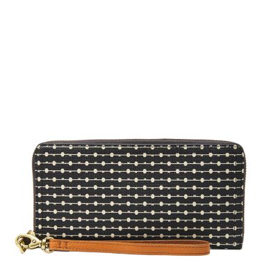 Fossil zip best sale around clutch