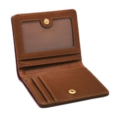 【新品未使用】FOSSIL ブラウンレザー長財布 ゴールド金具付き セール】フォッシル 三つ折り財布 レディース レザー ブラウン