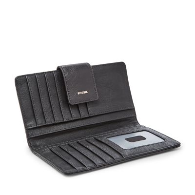 Logan Leather RFID Tab Clutch Wallet