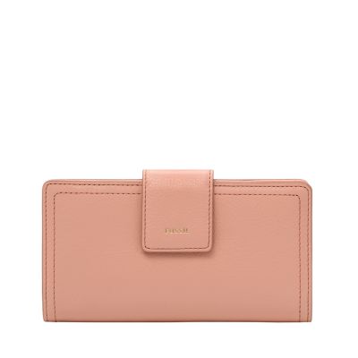 Fossil logan leather tab best sale clutch wallet