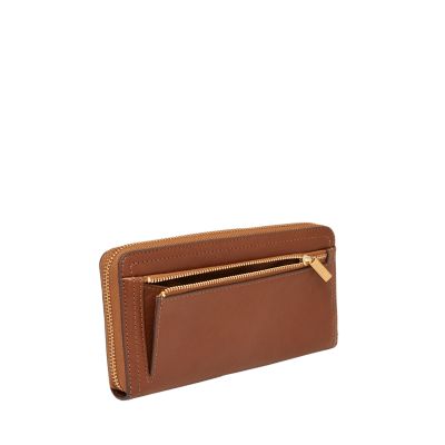 Fossil logan rfid zip around sales clutch wallet