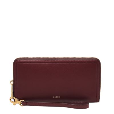 Fossil logan clearance zip clutch